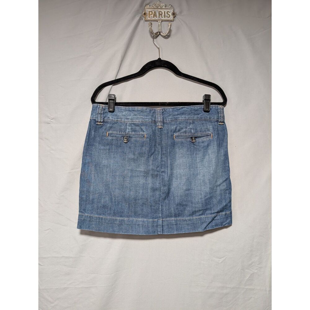 Gap Jeans Women's Medium Wash Denim Blue Jean Mini Skirt Casual Classic Size 10 - Picture 4 of 8